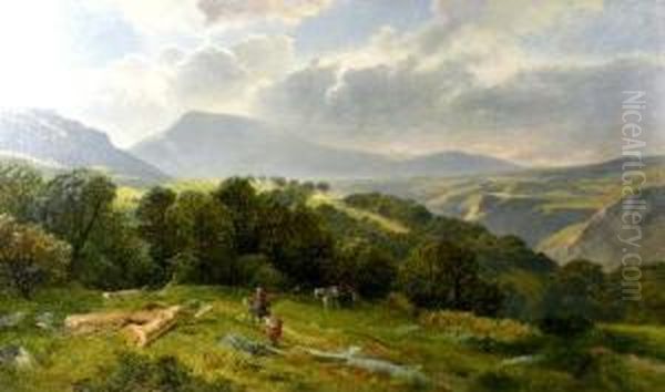 Moel Siabod, North Wales Oil Painting by James Peel