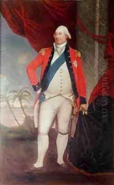 Charles Marquis of Cornwallis Governor General in India Oil Painting by Arthur William Devis