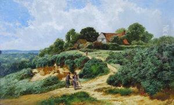 Sand Hill In Surrey Oil Painting by James Peel