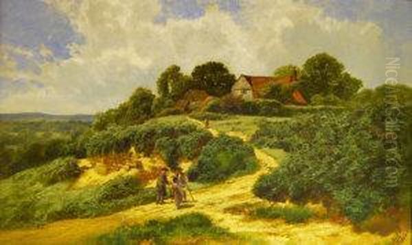 Sand Hill In Surrey Oil Painting by James Peel