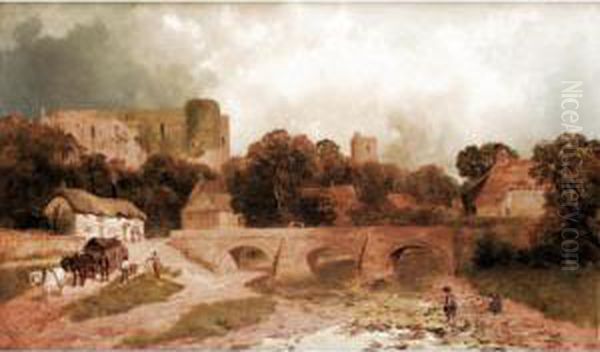 The Castle At Brecon, Powys Oil Painting by James Peel