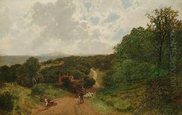 A Sussex Lane Oil Painting by James Peel