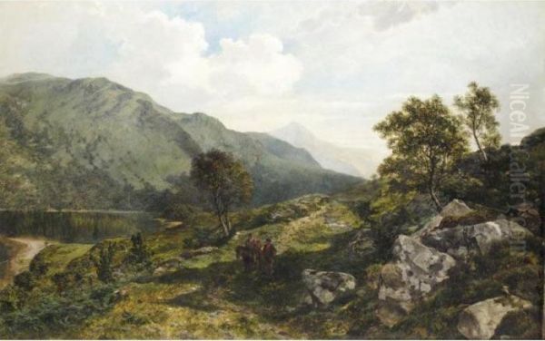 A View Of Loch Lomond Oil Painting by James Peel