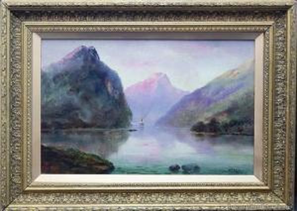 Evening Skipper Cove, Smith Sound Oil Painting by James Peele