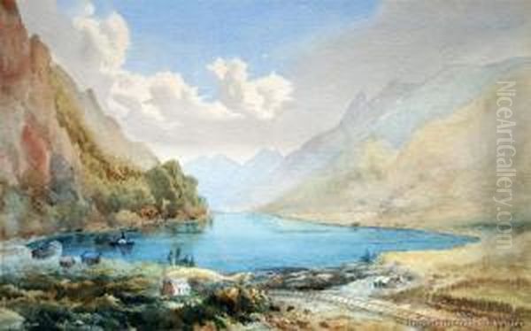 Kingston, Lake Wakatipu Oil Painting by James Peele