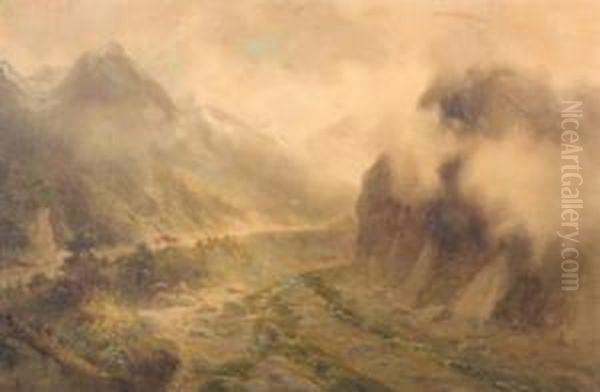 Otira Gorge Oil Painting by James Peele