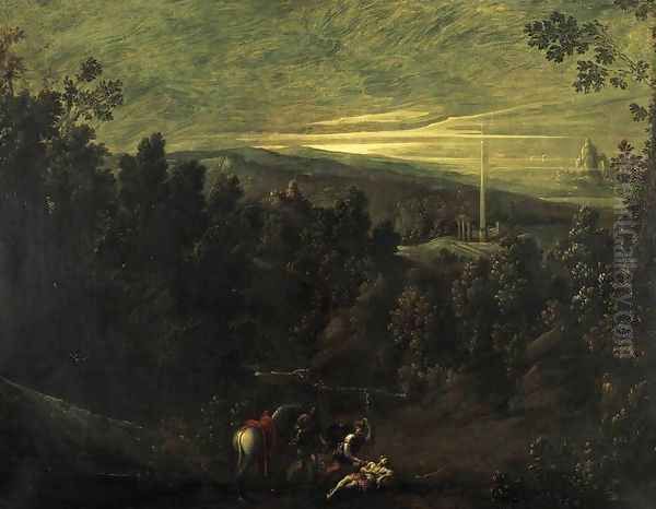 Landscape with the Good Samaritan Oil Painting by Giovanni Andrea Donducci (see MASTELLETTA)