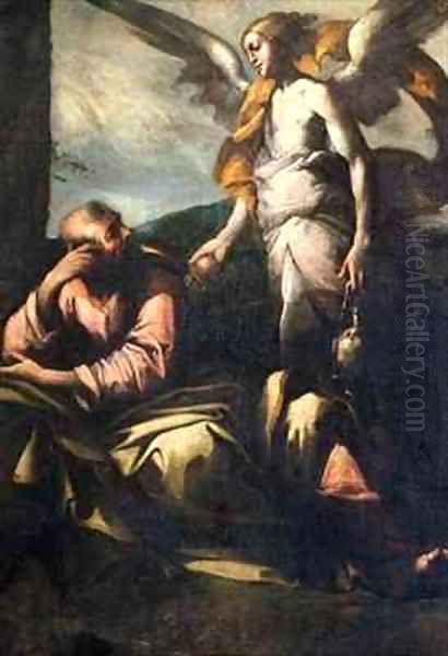 Elijah visited by an Angel Oil Painting by Giovanni Andrea Donducci (see MASTELLETTA)