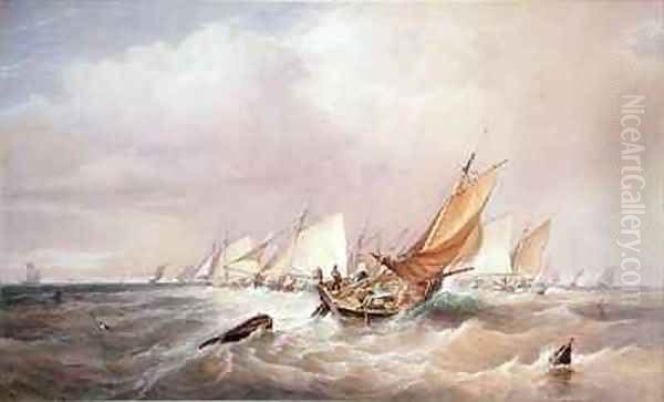 Off the French Coast by Edward Duncan