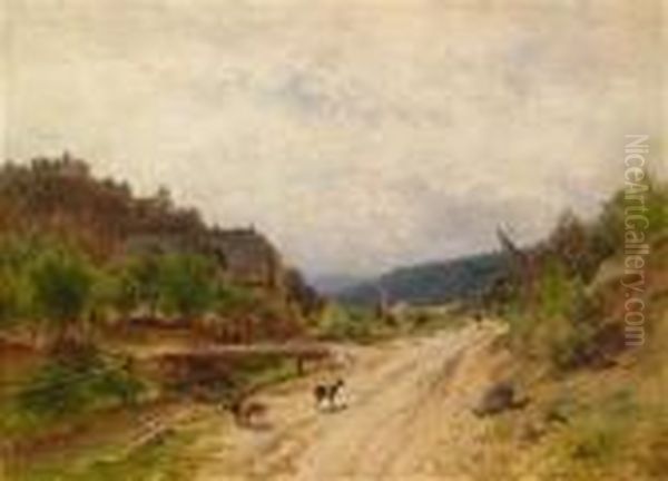 Landschaft Beiemerberg Oil Painting by Eduard Peithner Von Lichtenfels