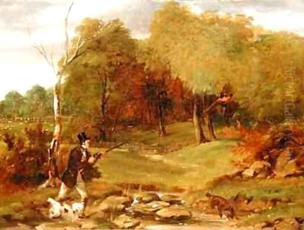 Pheasant Shooting Oil Painting by Edward Duncan