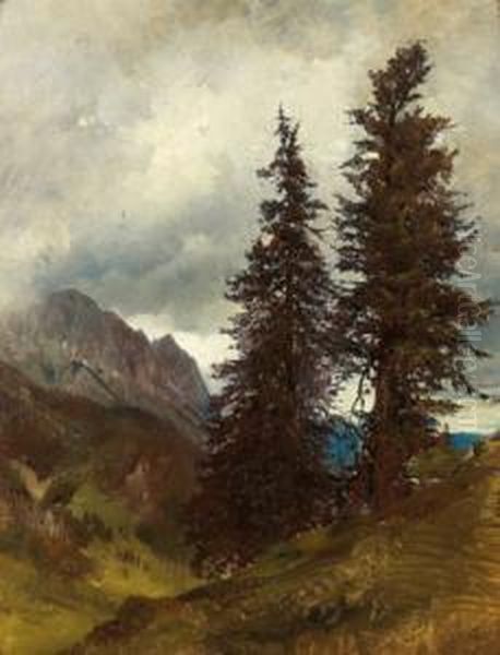 Im Gebirge Oil Painting by Eduard Peithner Von Lichtenfels