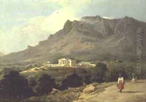 Landscape at Mowbray The Cape of Good Hope Oil Painting by Edward Duncan