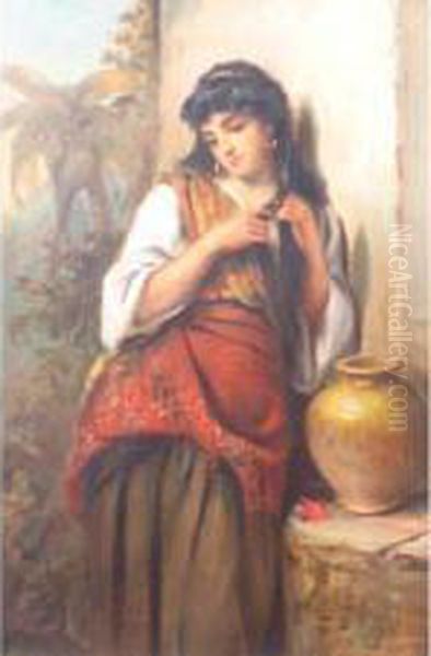 A Spanish Beauty Oil Painting by Thomas Kent Pelham