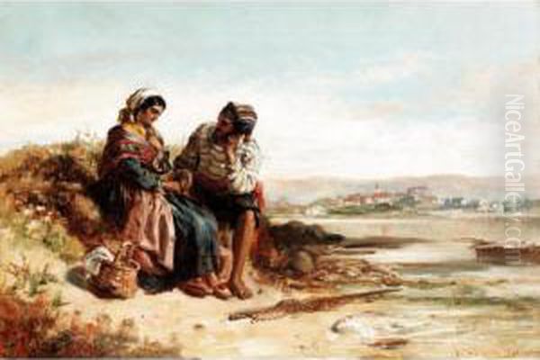 A Mediterranean Proposal Oil Painting by Thomas Kent Pelham