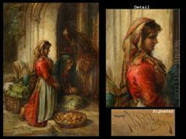 Die Marktfrauen Oil Painting by Thomas Kent Pelham