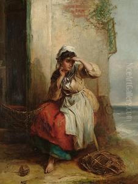 The Fishergirl Oil Painting by Thomas Kent Pelham