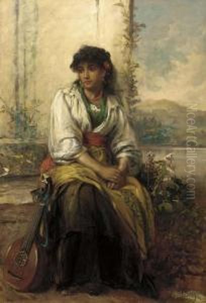 A Minstrel Of A Southern Clime Oil Painting by Thomas Kent Pelham