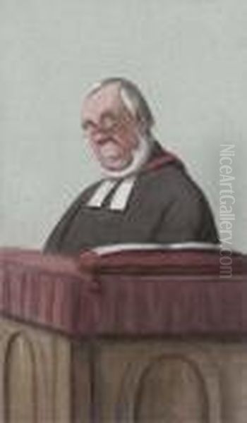 The Reverend James Augustus Hessey Oil Painting by Carlo Pellegrini