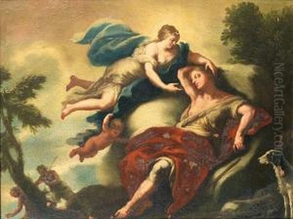 Diana And Endymion Oil Painting by Giovanni Antonio Pellegrini