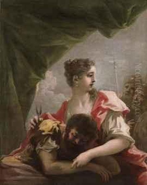 Samson And Delilah Oil Painting by Giovanni Antonio Pellegrini