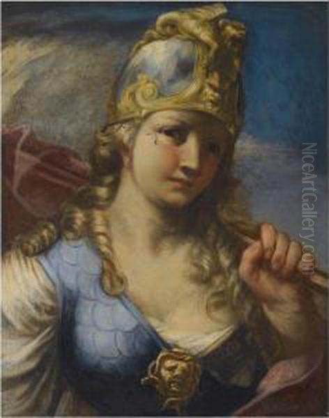 A Warrior Woman, Possibly Medea Oil Painting by Giovanni Antonio Pellegrini