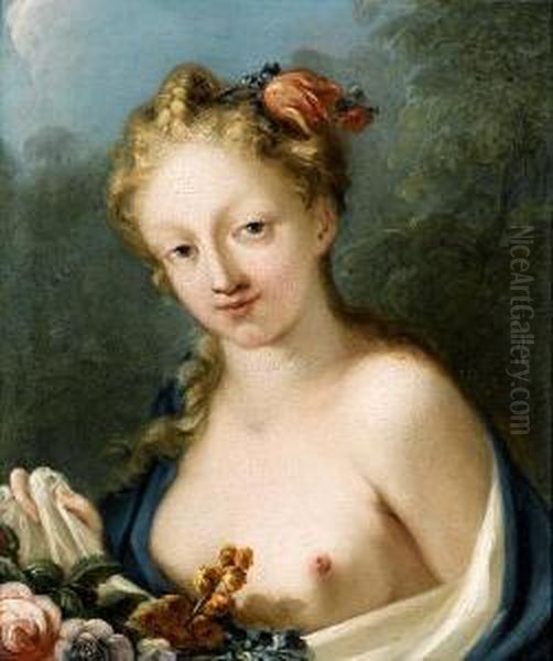 Flora Oil Painting by Giovanni Antonio Pellegrini