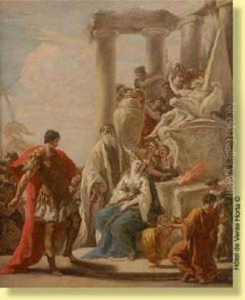 Scene Mythologique Oil Painting by Giovanni Antonio Pellegrini