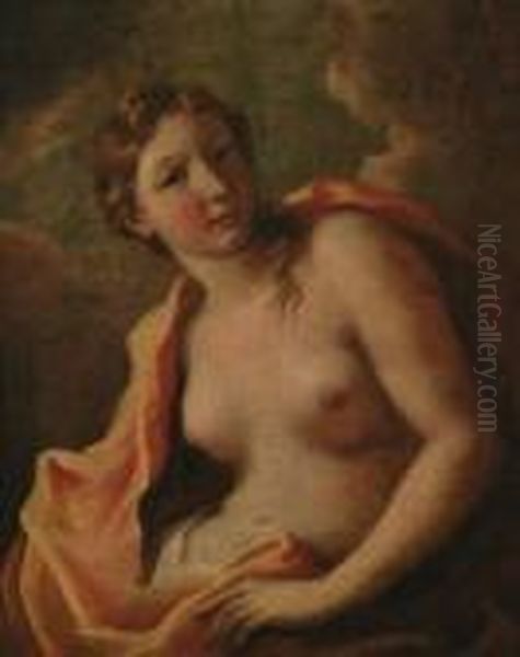 Mezzo Nudo Femminile Oil Painting by Giovanni Antonio Pellegrini