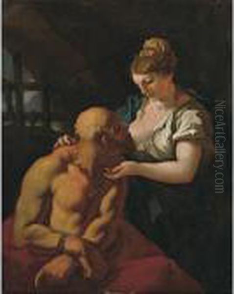 Carita Romana Oil Painting by Giovanni Antonio Pellegrini