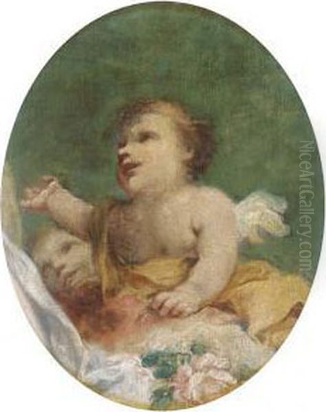 Amorini Oil Painting by Giovanni Antonio Pellegrini