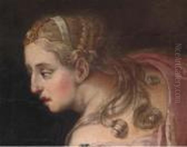 Diana (?): A Fragment Oil Painting by Giovanni Antonio Pellegrini