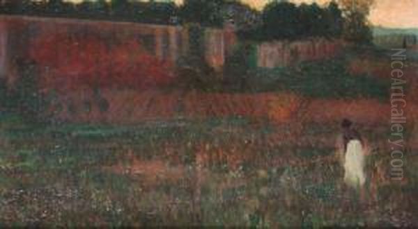 Campagna Concontadina Oil Painting by Giuseppe Pellizza da Volpedo