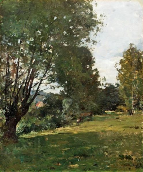 Franskt Landskap Oil Painting by Leon Germain Pelouse