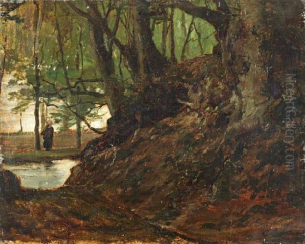 Les Bois De Cernay Oil Painting by Leon Germain Pelouse