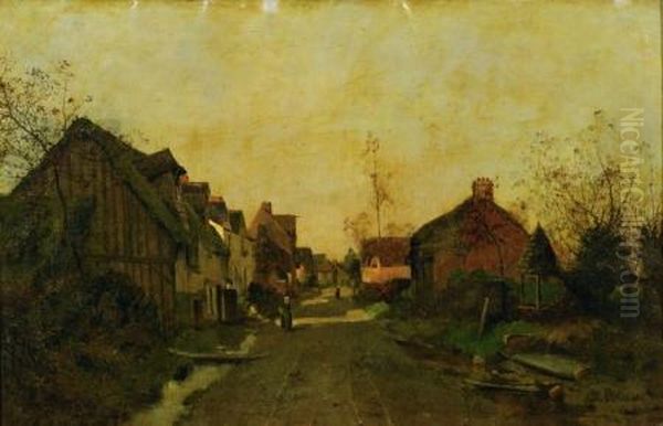 Quiet Street Oil Painting by Leon Germain Pelouse