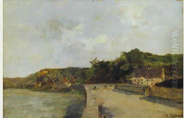 Bord De Riviere Oil Painting by Leon Germain Pelouse