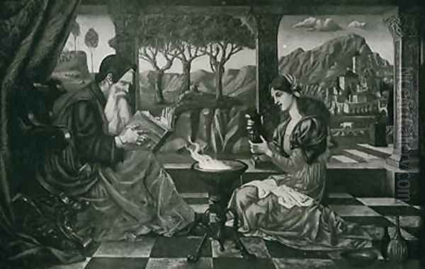 The Alchemist's Daughter Oil Painting by William Frend De Morgan