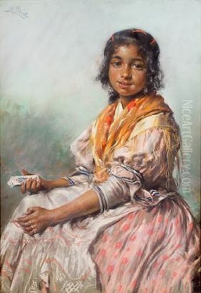 Gitanilla Oil Painting by Maximino Pena Y Munoz