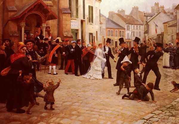 The Wedding Oil Painting by Gabriel Charles Deneux