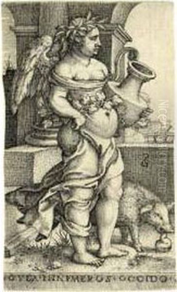 Untitled Oil Painting by Georg Pencz