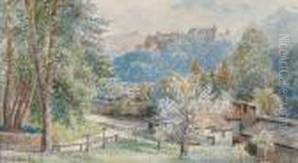 Hohensalzburg Vom Kapuzinerberg Oil Painting by Erwin Pendl