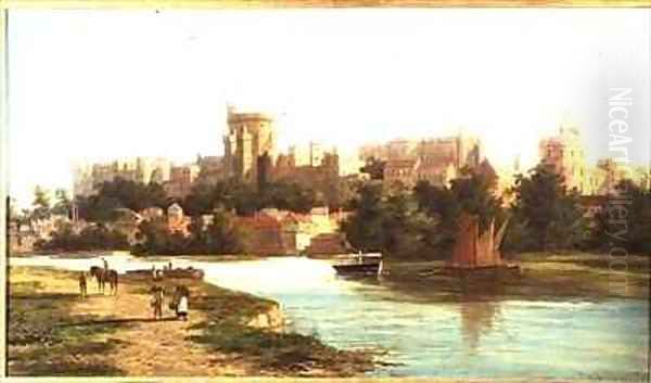 A View of Windsor Castle Oil Painting by William Raymond Dommersen