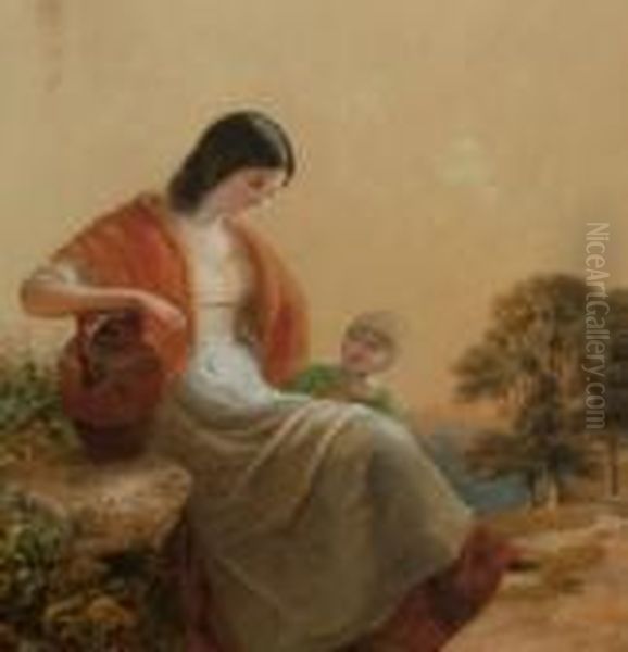 The Sister's Tale, Sunshine Oil Painting by Aaron Edwin Penley