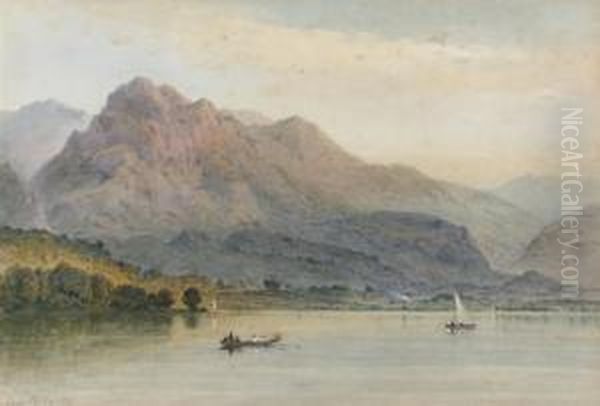 An Extensive Lake, India Oil Painting by Aaron Edwin Penley