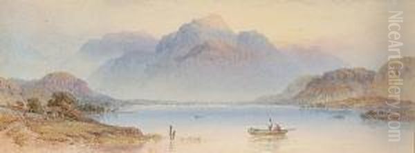 A Scottish Loch Oil Painting by Aaron Edwin Penley