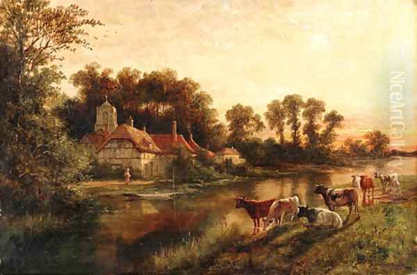 Near Petersham-On-Thames Oil Painting by William Raymond Dommersen