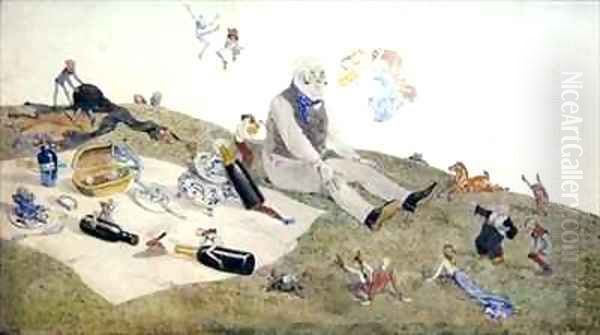 An Enchanted Picnic Oil Painting by Charles Altamont Doyle