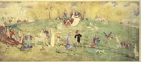 The Fairy Queen A Procession Oil Painting by Charles Altamont Doyle