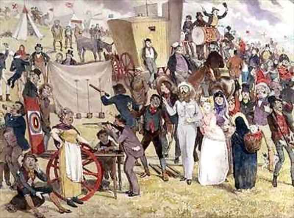 Bank Holiday or The Fun of the Fair Oil Painting by Charles Altamont Doyle